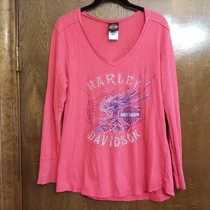 Harley-Davidson Long Sleeve Blingy Eagle Tee sz XL